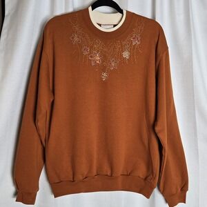 Womens Y2K Liberty Lane Fall Leaves Sparkle‎ Sweatshirt SEE MEASUREMENTS